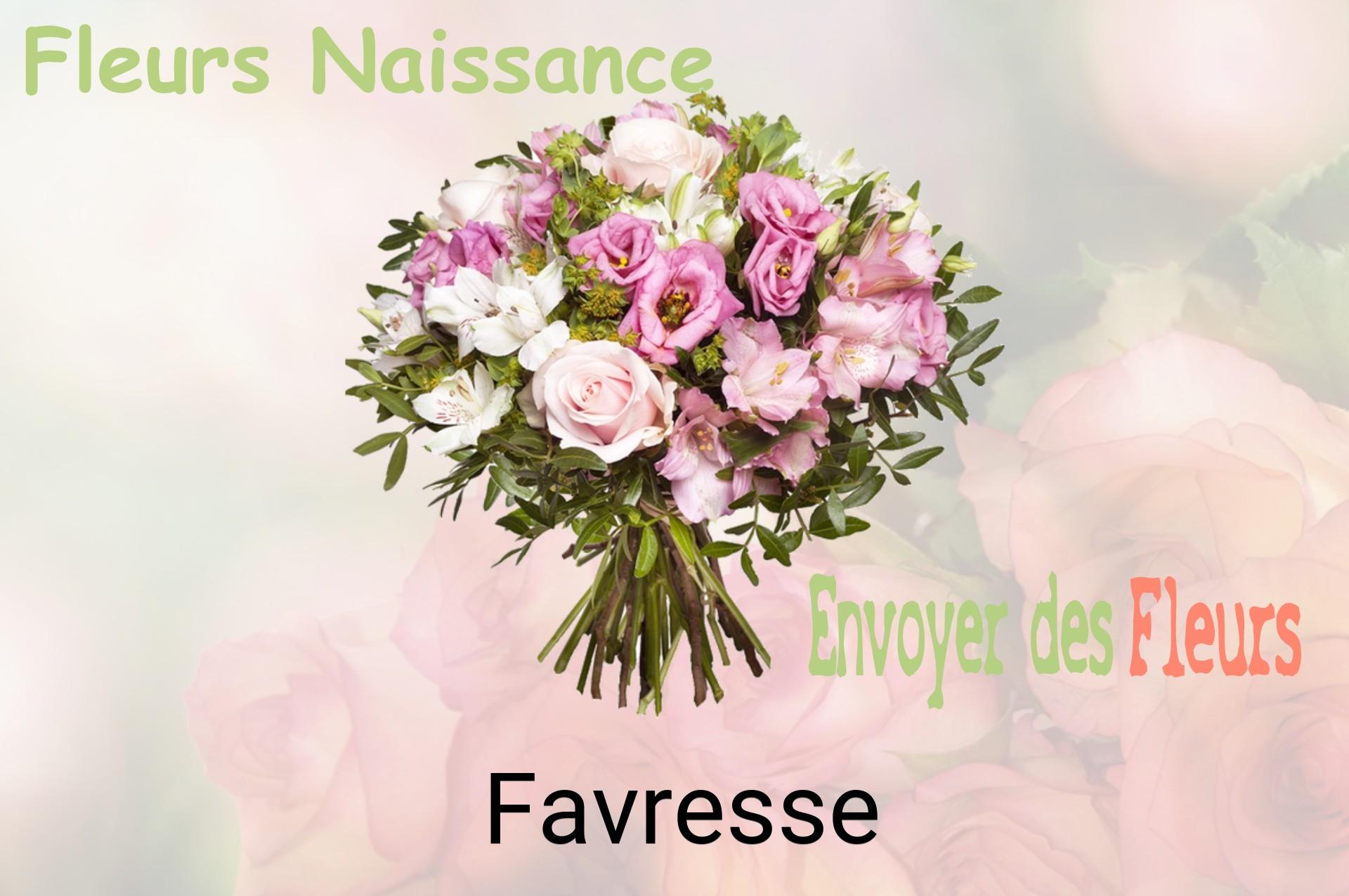 Bouquet de fleurs de naissance livré à Favresse