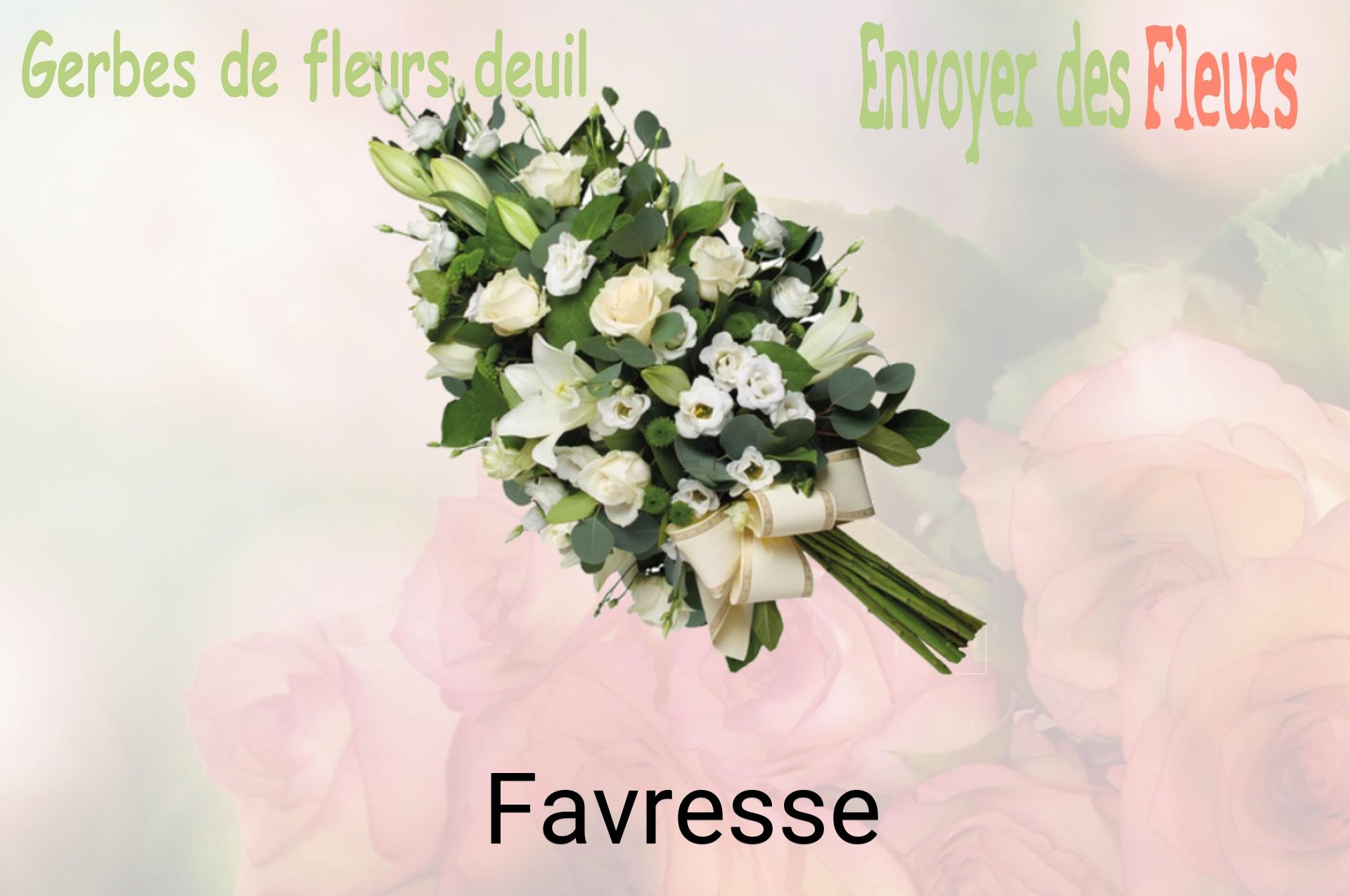 Gerbe de fleurs de deuil livrée à Favresse